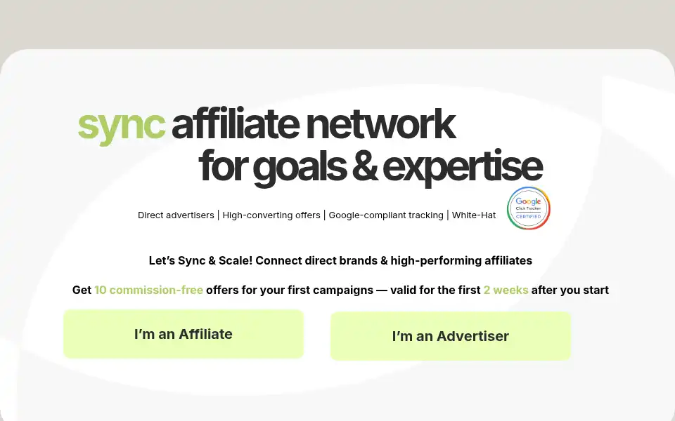 Screenshot of sync.deals