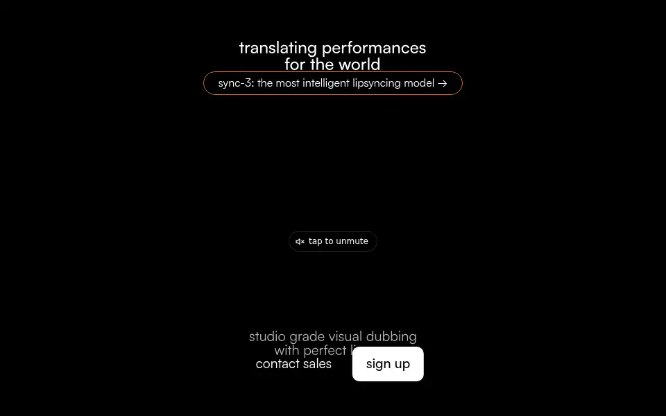 Screenshot of sync.so