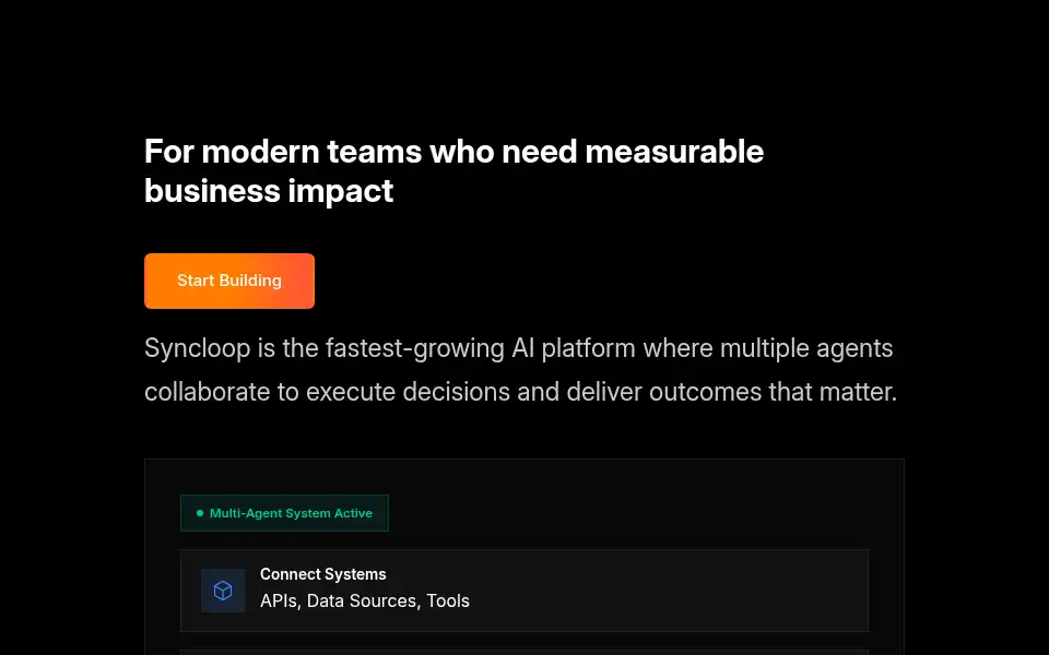 Screenshot of syncloop.com