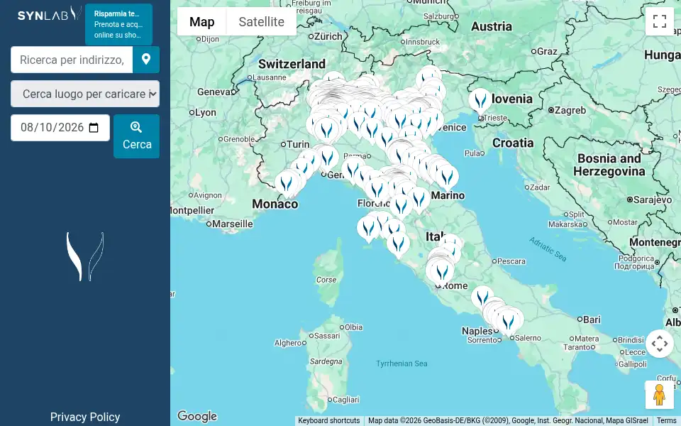 Screenshot of syncoda.synlab.it
