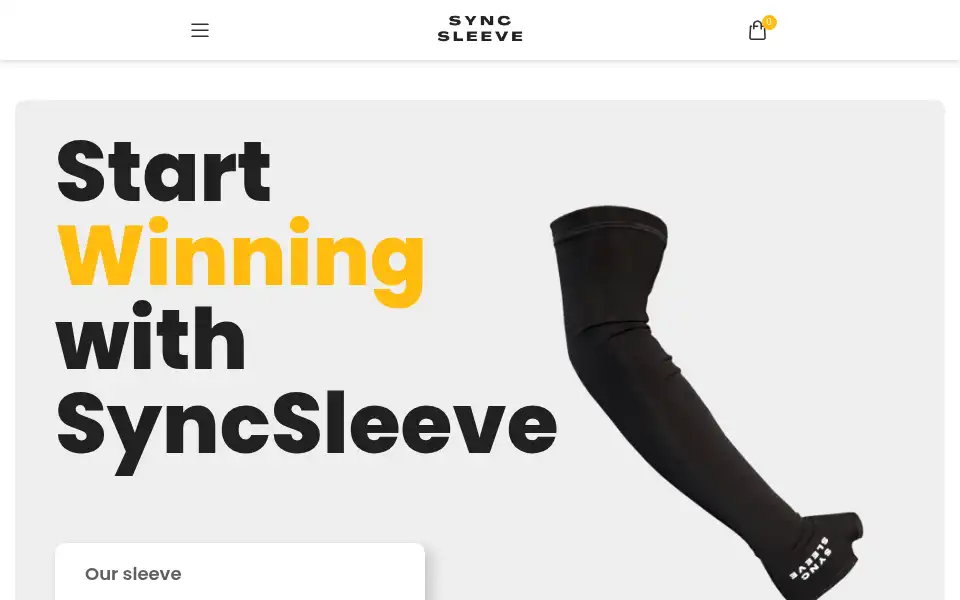 Screenshot of syncsleeve.com