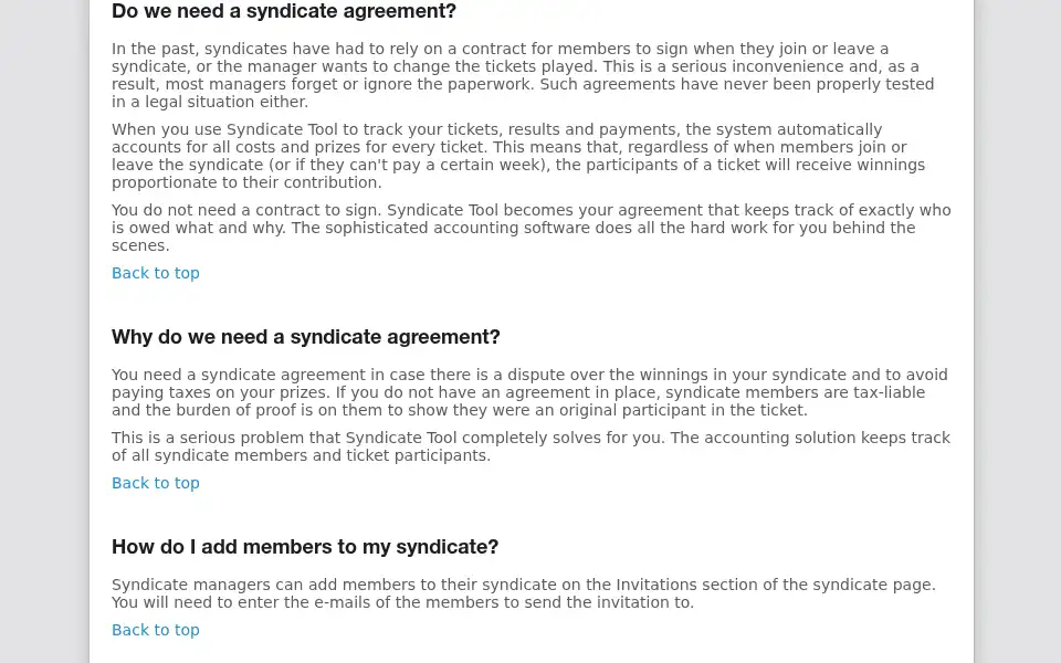 Screenshot of syndicatetool.com