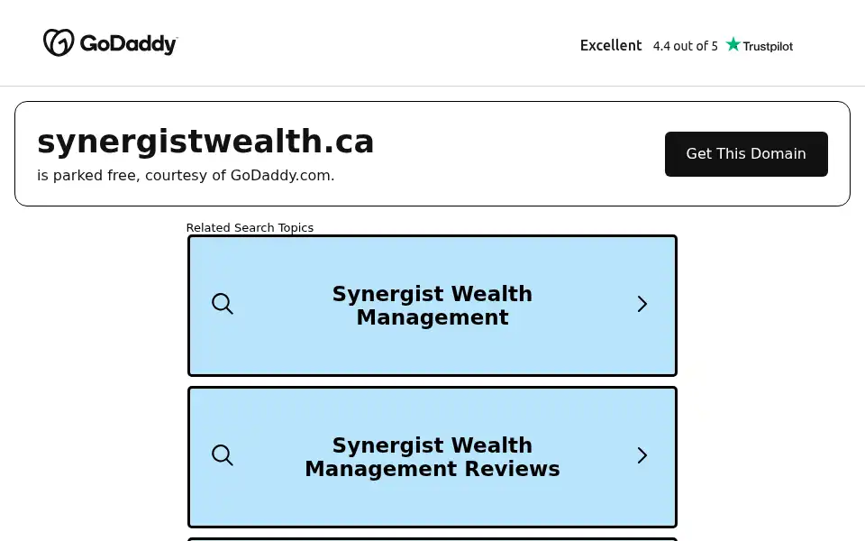 Screenshot of synergistwealth.ca