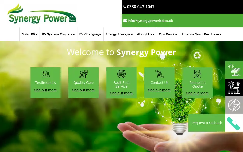 Screenshot of synergypowerltd.co.uk