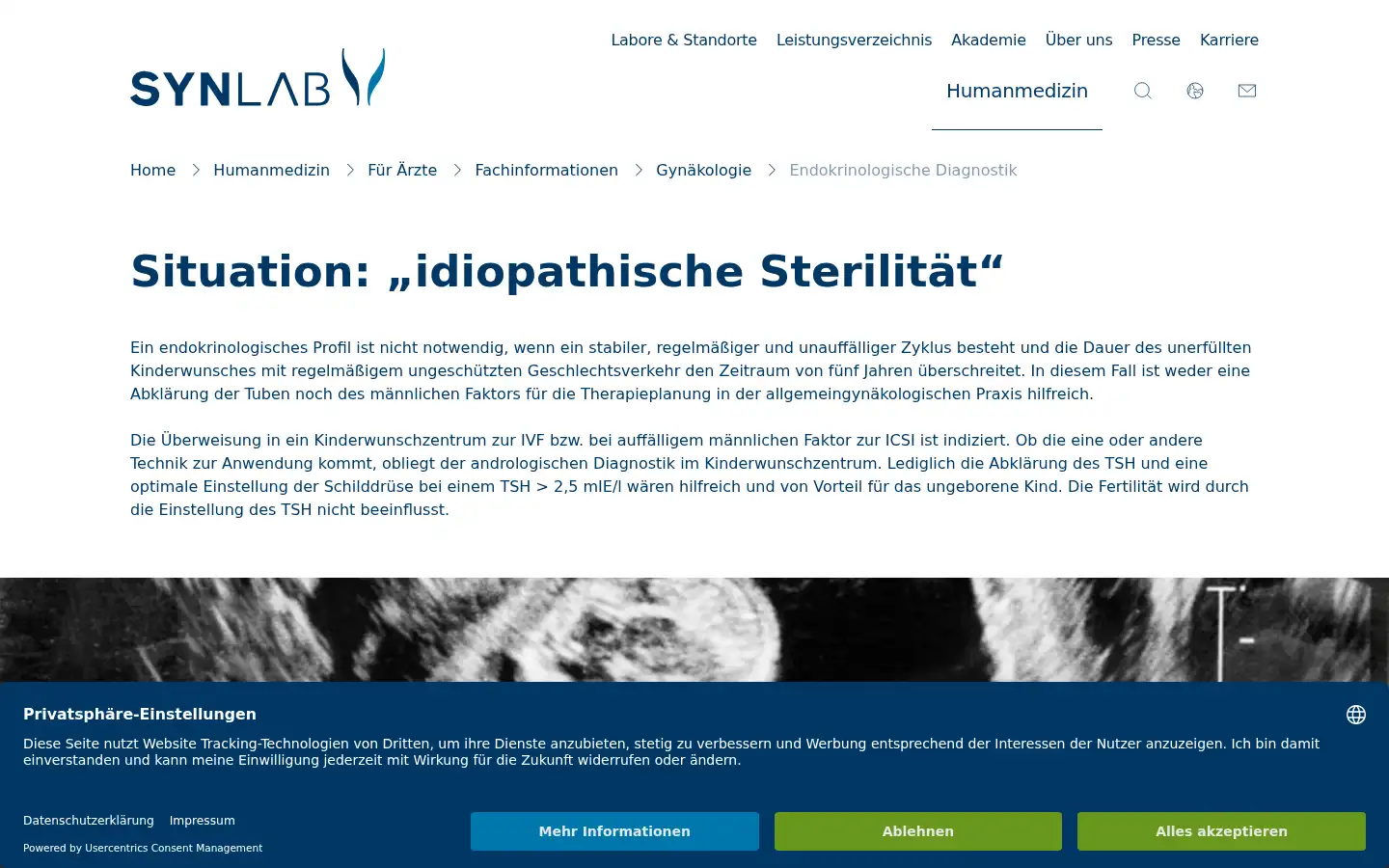 Screenshot of synlab.de