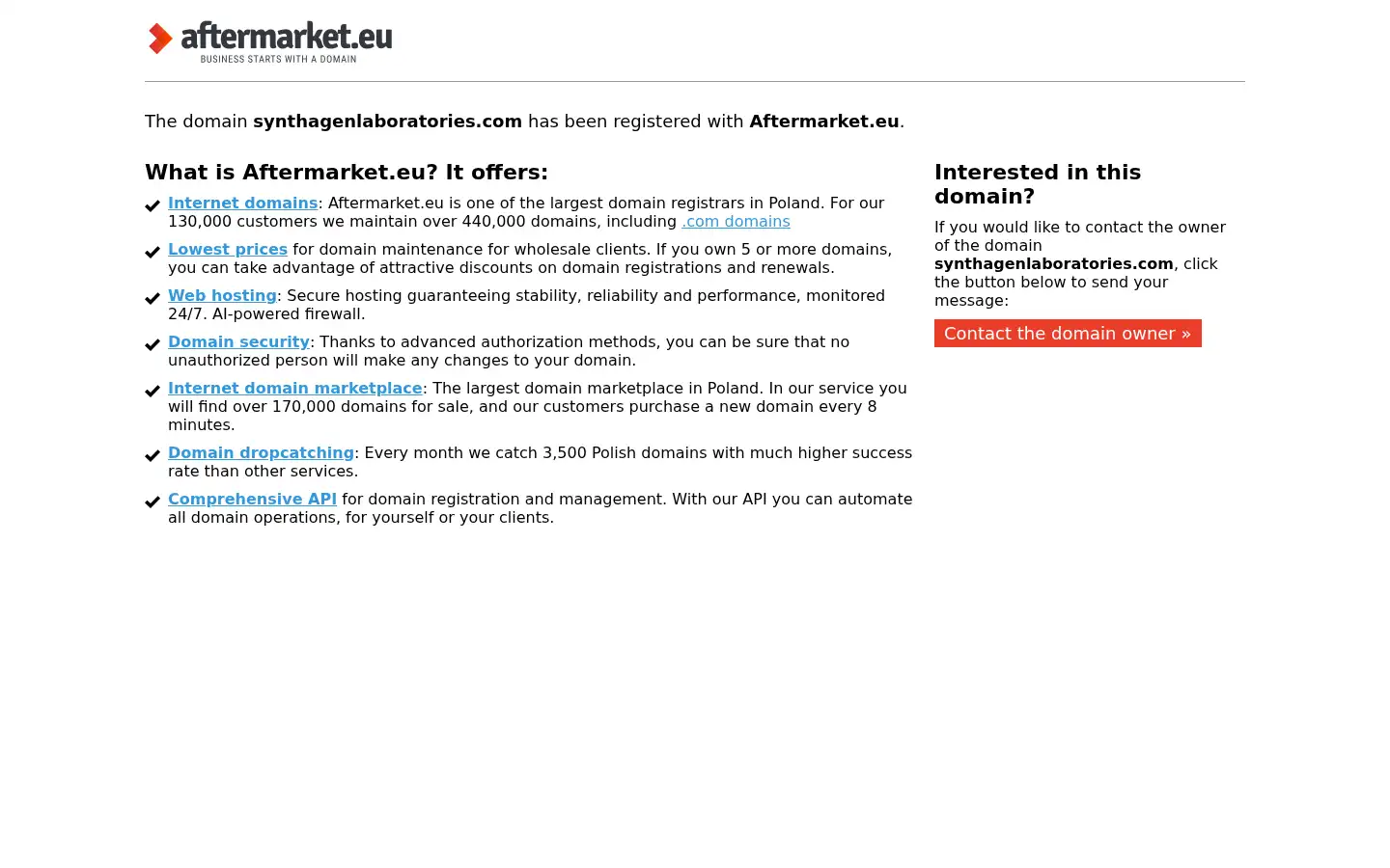 Screenshot of synthagenlaboratories.com