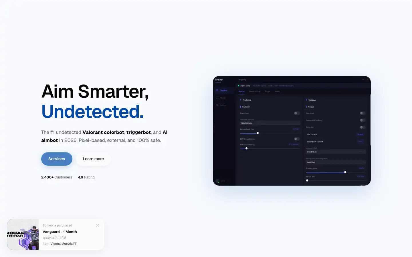 Screenshot of synthar.cc