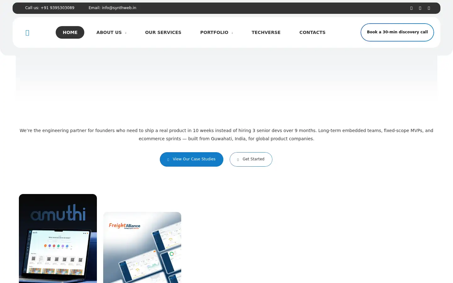 Screenshot of synthweb.in
