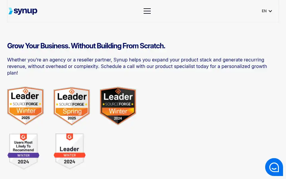 Screenshot of synup.com