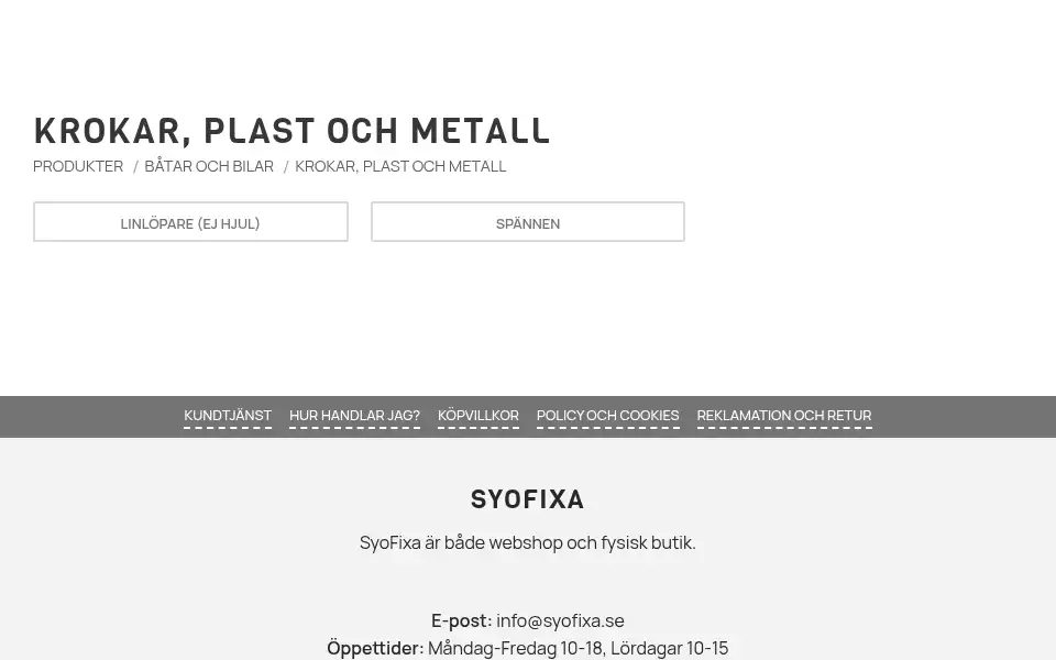 Screenshot of syofixa.se