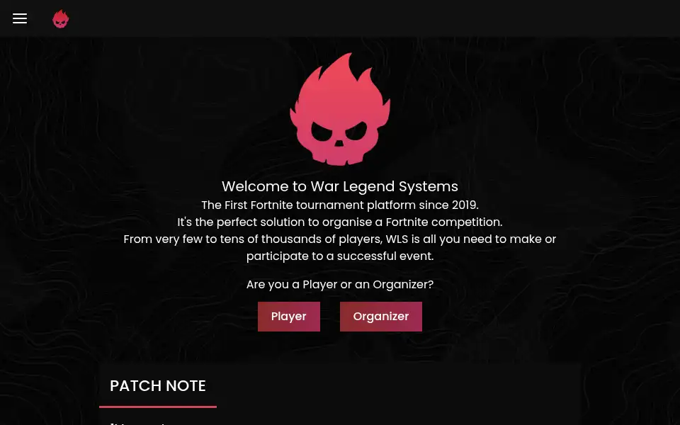 Screenshot of system-beta.warlegend.net
