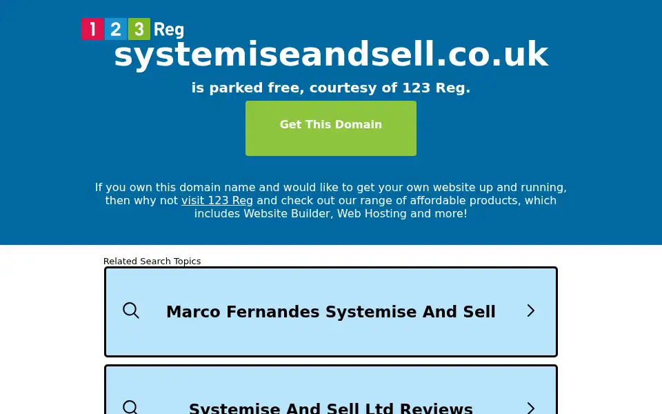 Screenshot of systemiseandsell.co.uk