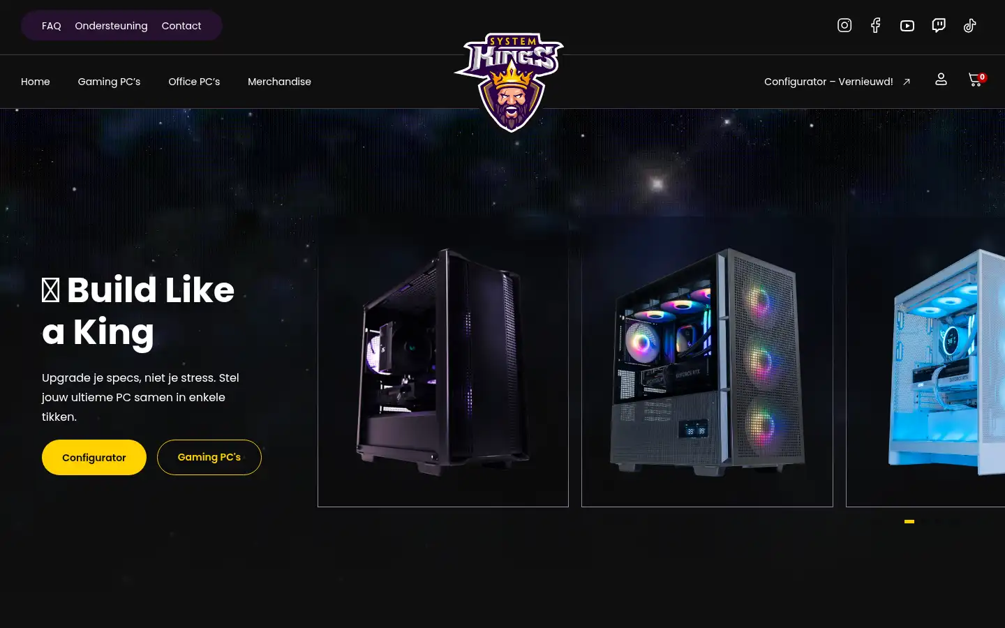 Screenshot of systemkings.be