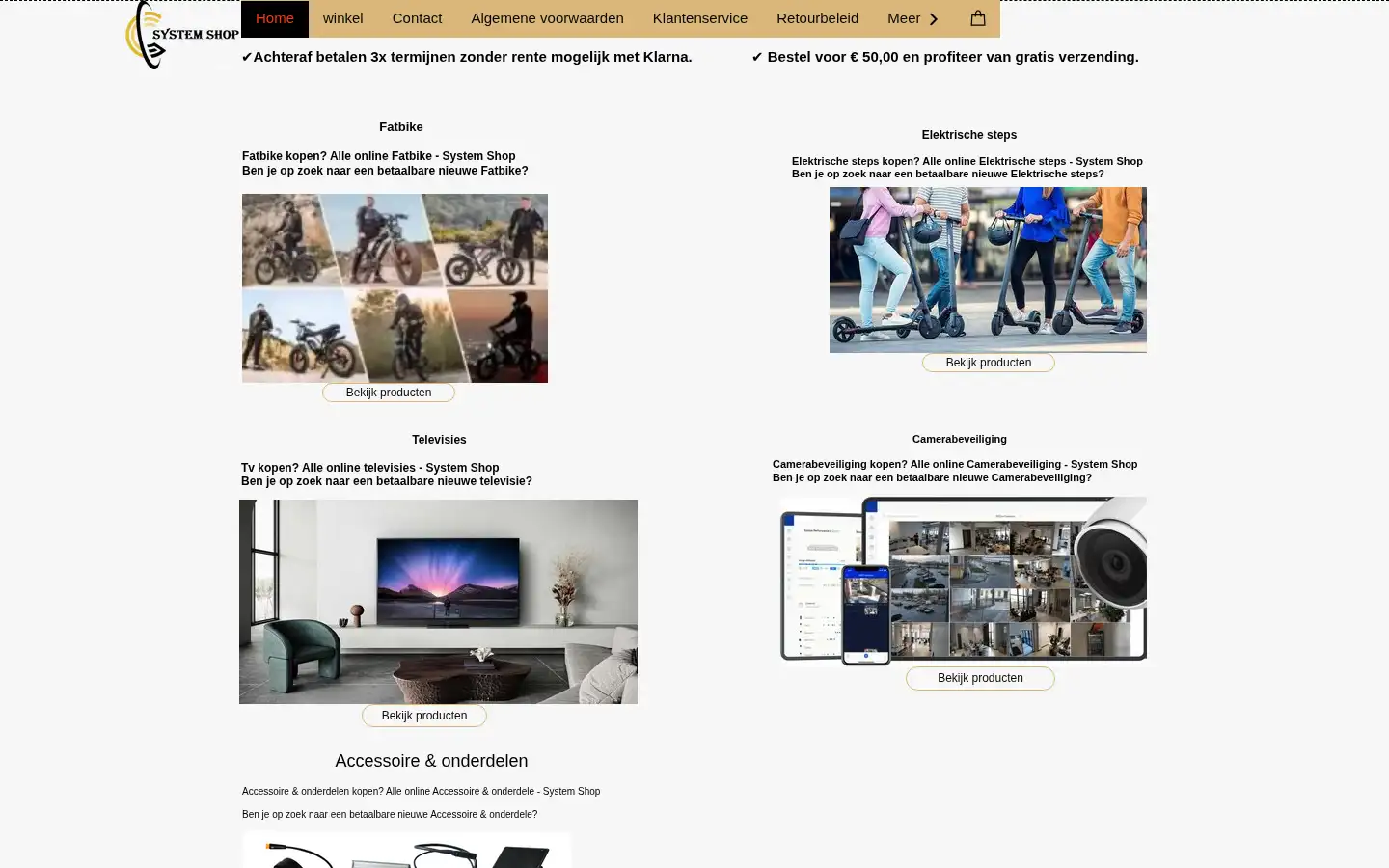 Screenshot of systemshopco.nl