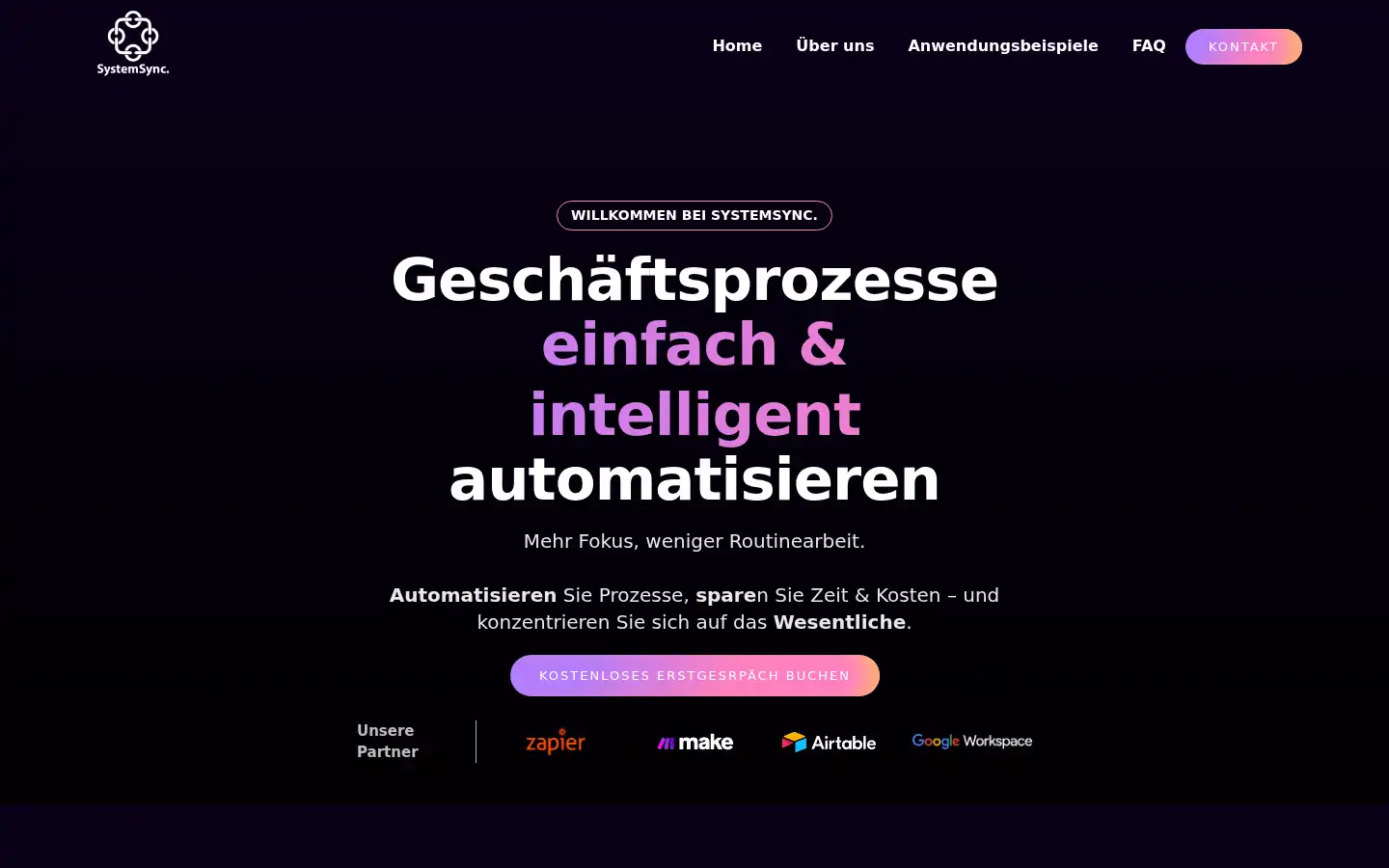 Screenshot of systemsync.de