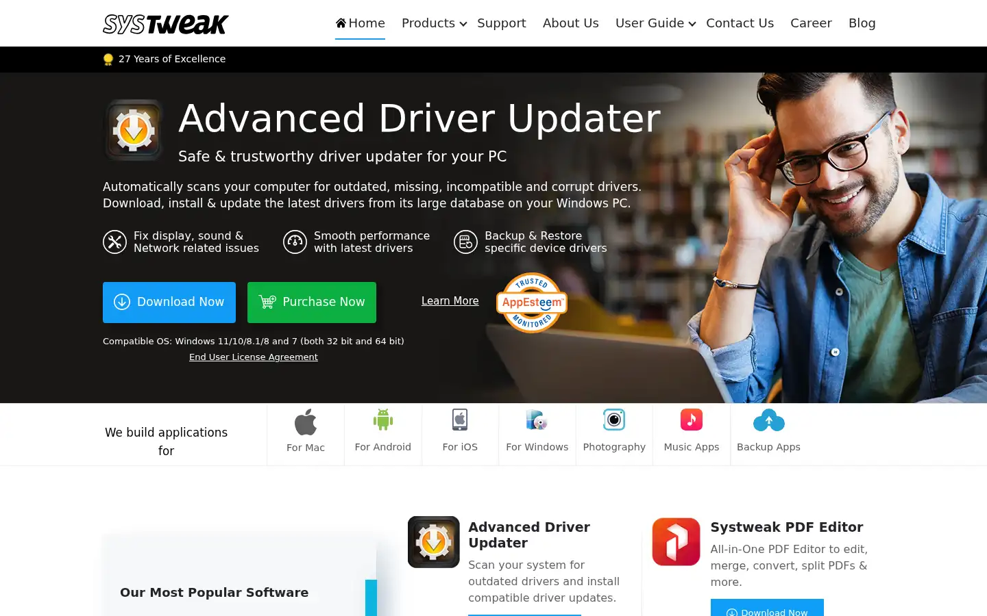 Screenshot of systweak.com