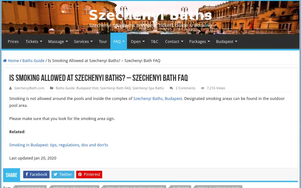 Screenshot of szechenyibath.com