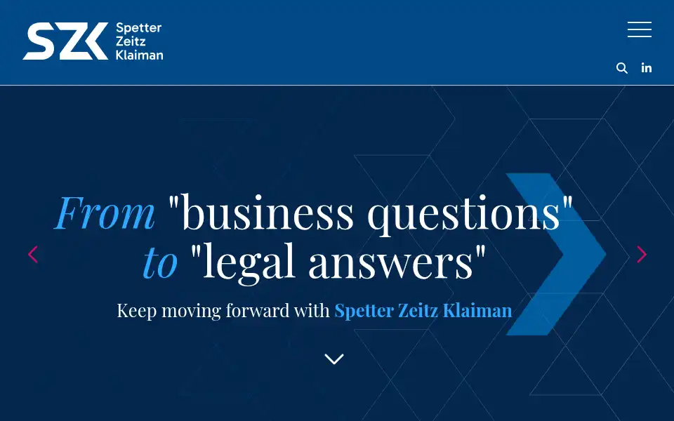 Screenshot of szklaw.ca