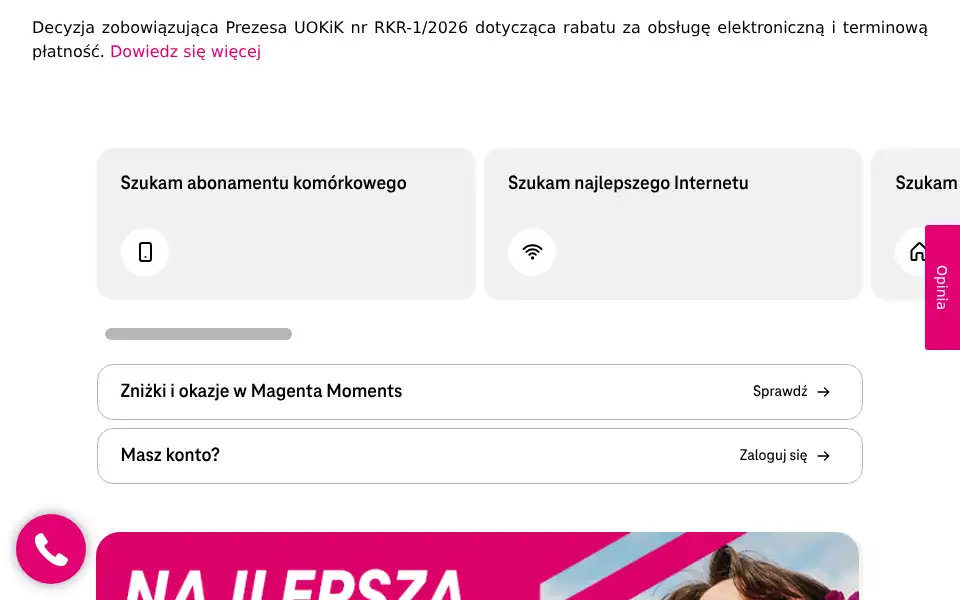 Screenshot of t-mobile.pl