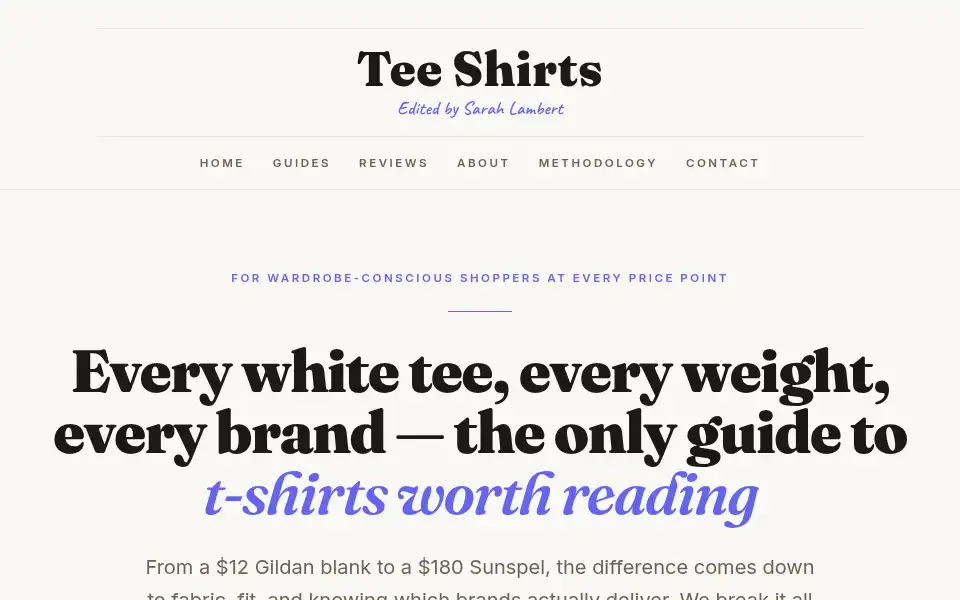 Screenshot of t-shirts.com