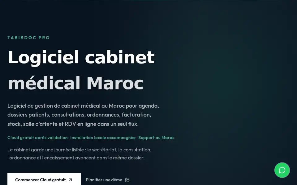 Screenshot of tabibdoc.ma