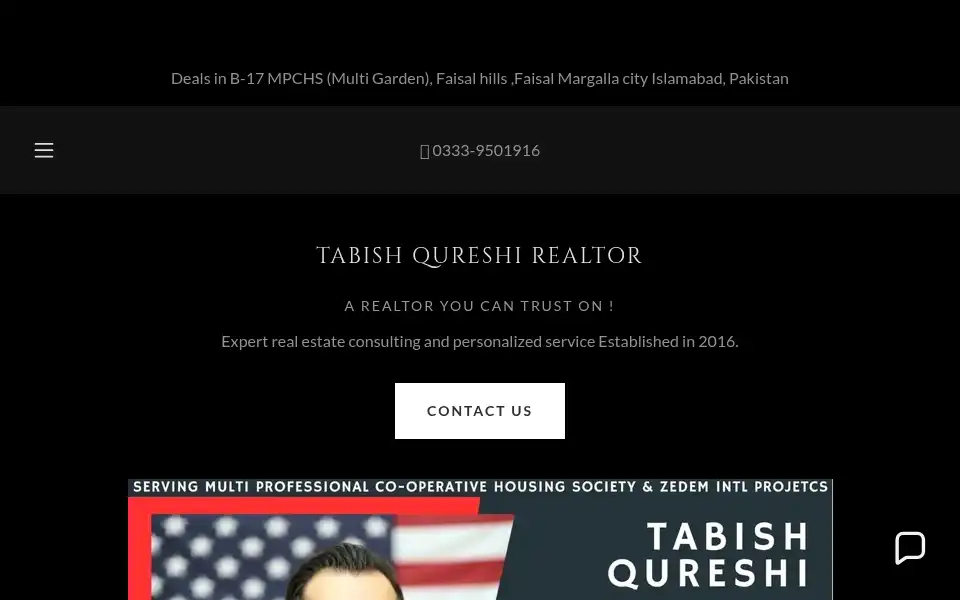 Screenshot of tabishqureshi.com