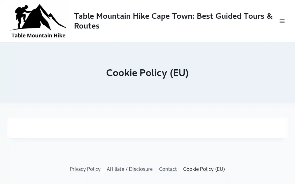 Screenshot of tablemountainhikecapetown.com