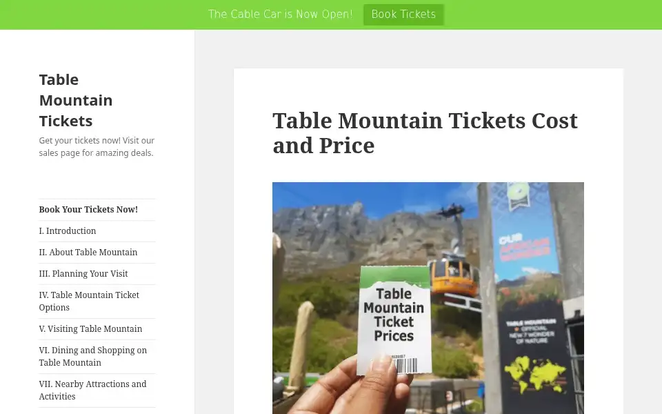 Screenshot of tablemountaintickets.co.za