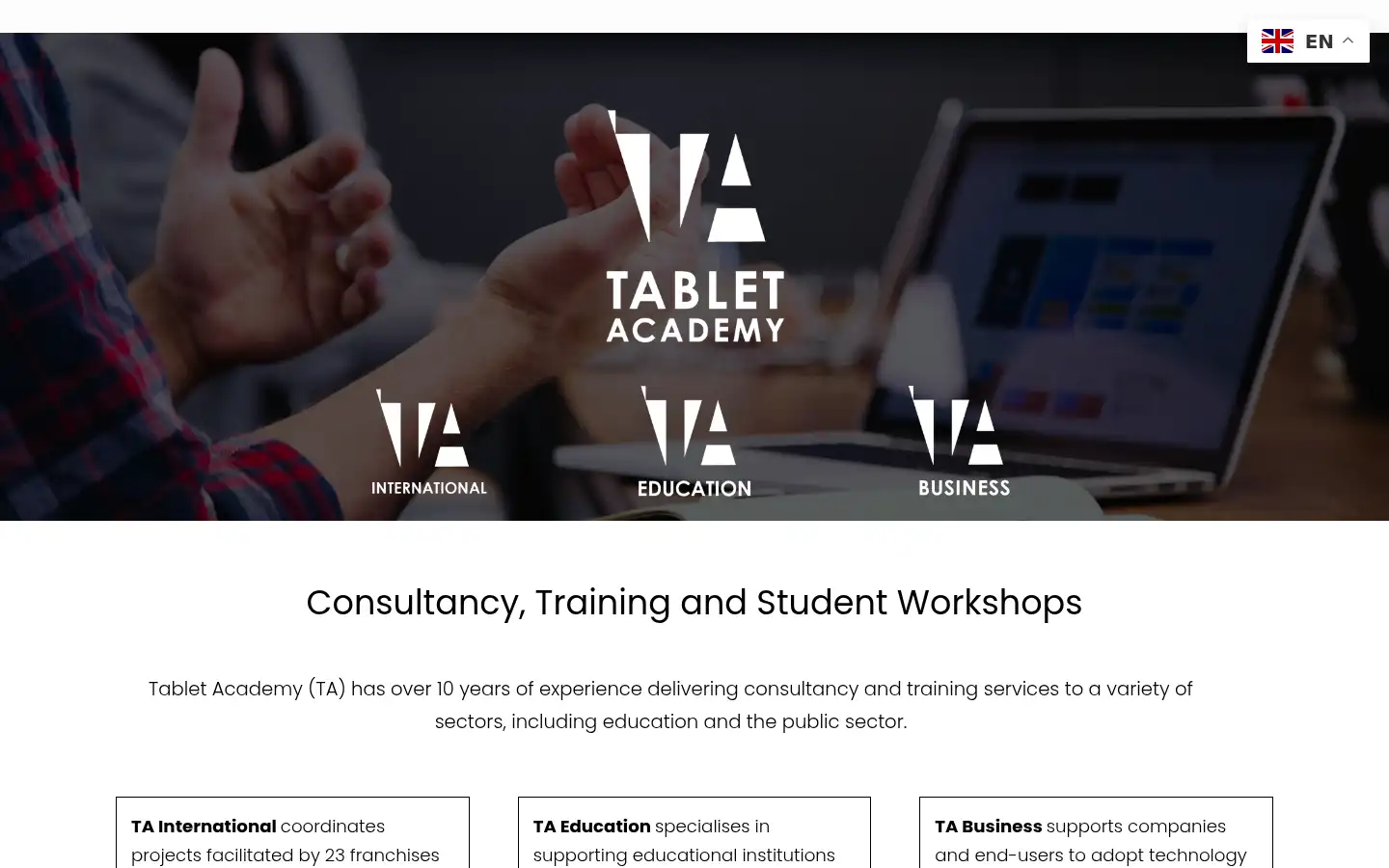 Screenshot of tablet.academy