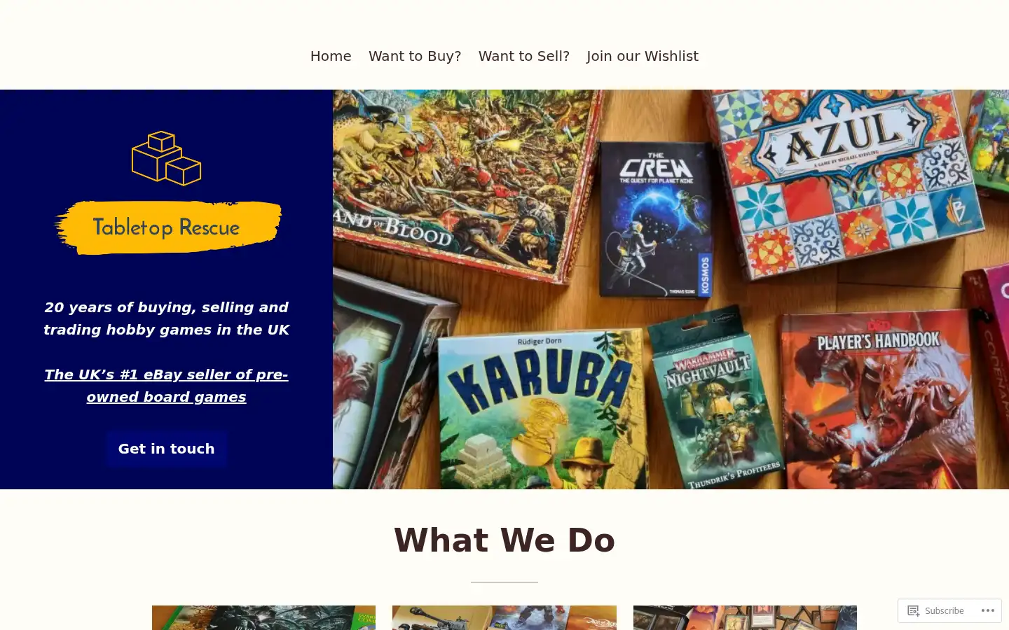 Screenshot of tabletoprescue.com