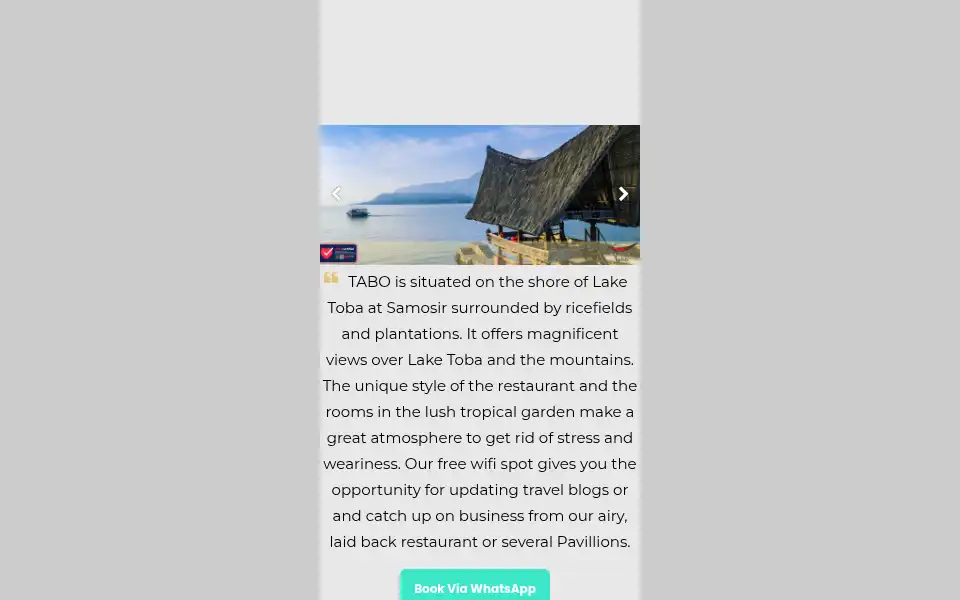 Screenshot of tabocottages.com