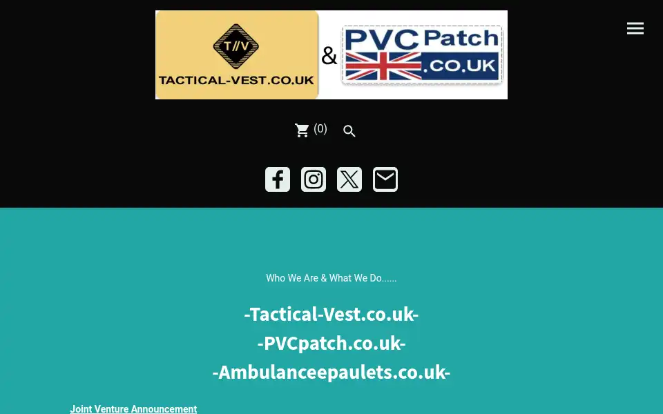 Screenshot of tactical-vest.co.uk