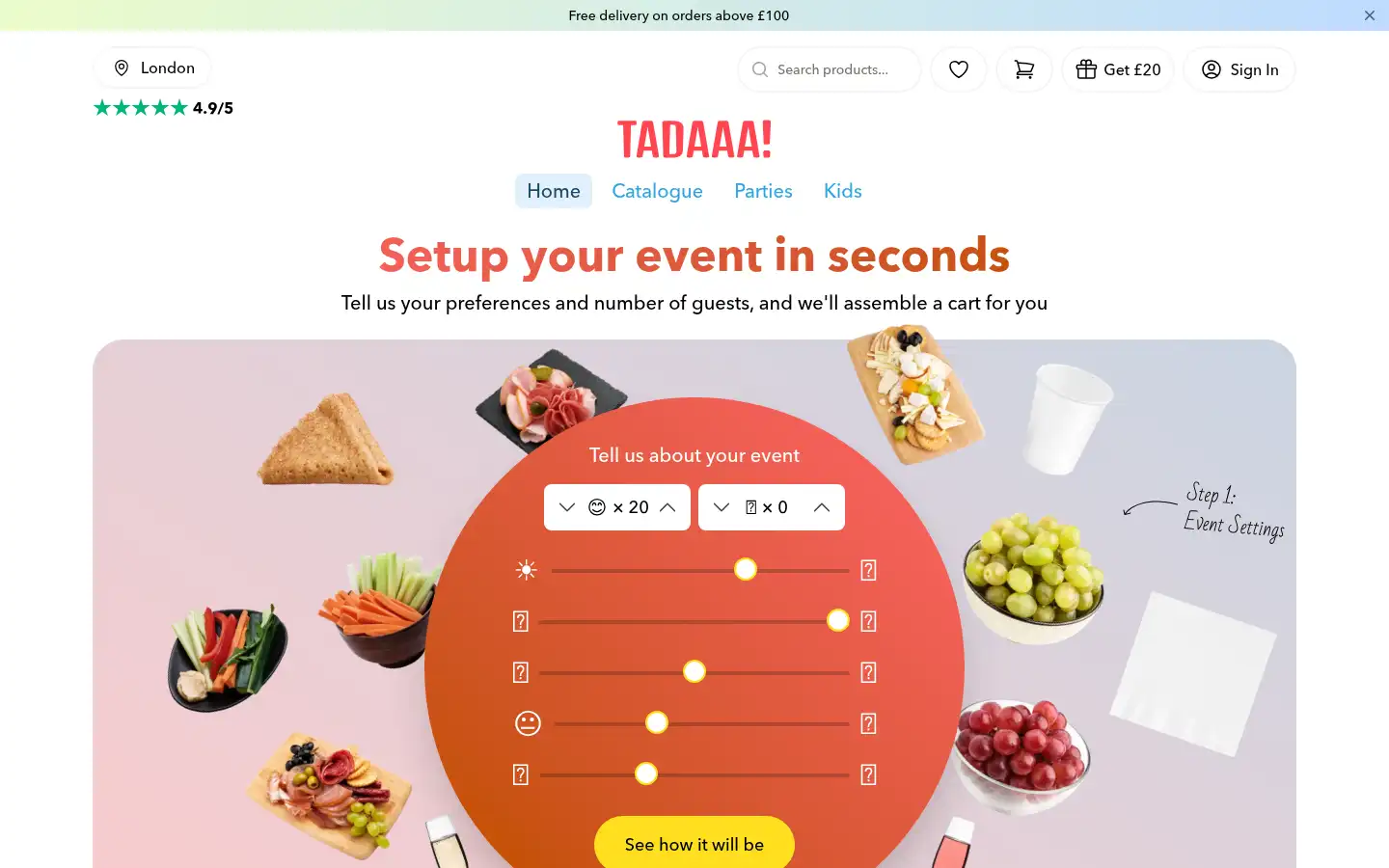 Screenshot of tadaaa.uk.com