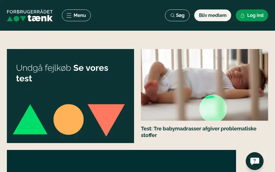 Screenshot of taenk.dk