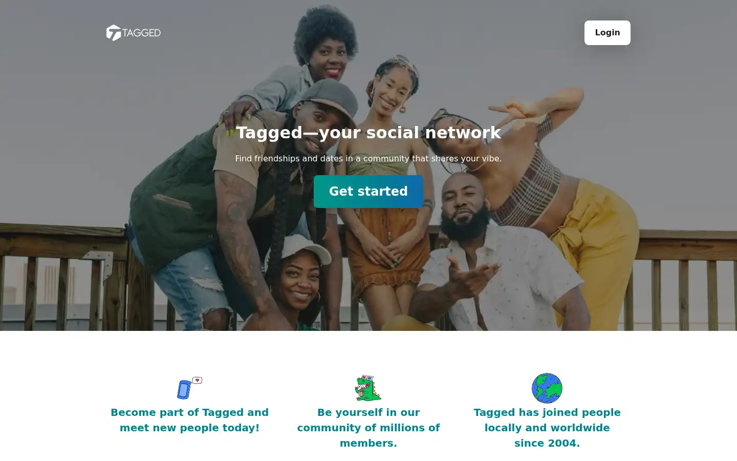 Screenshot of tagged.com