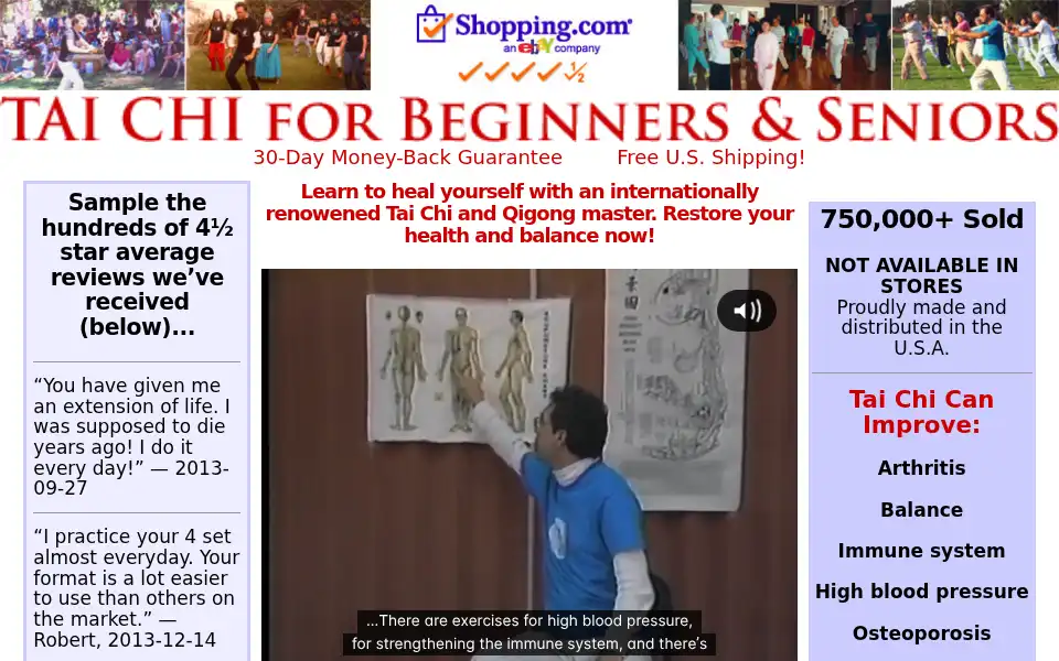 Screenshot of taichiforseniorsvideo.com