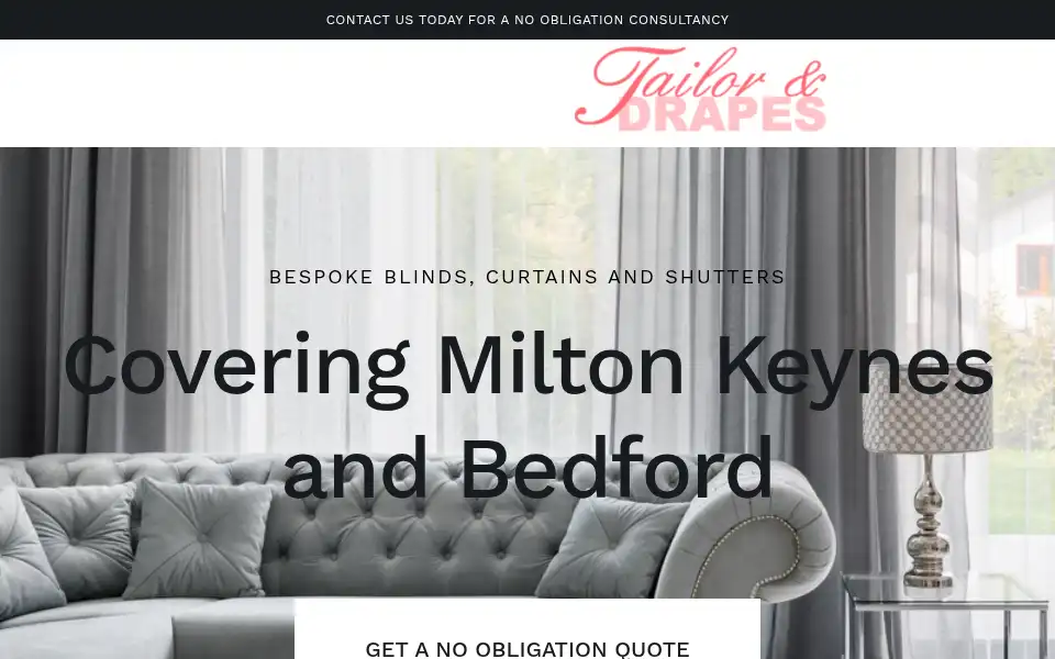 Screenshot of tailoranddrapes.com