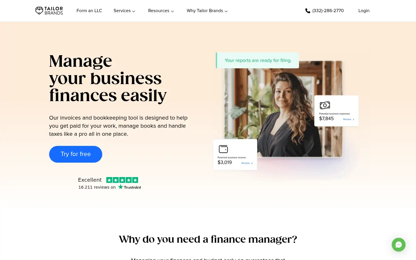 Screenshot of tailorbrands.com