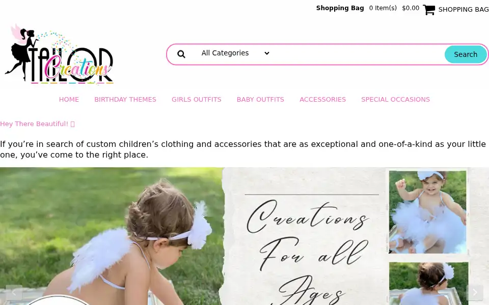 Screenshot of tailorcreations.com
