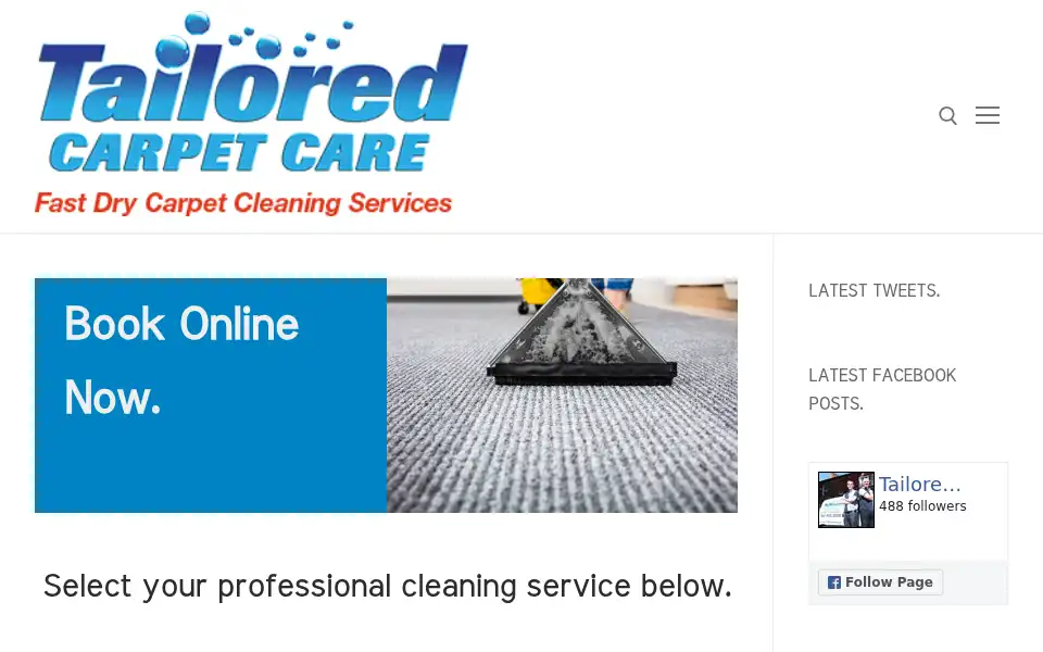 Screenshot of tailoredcarpetcare.co.uk