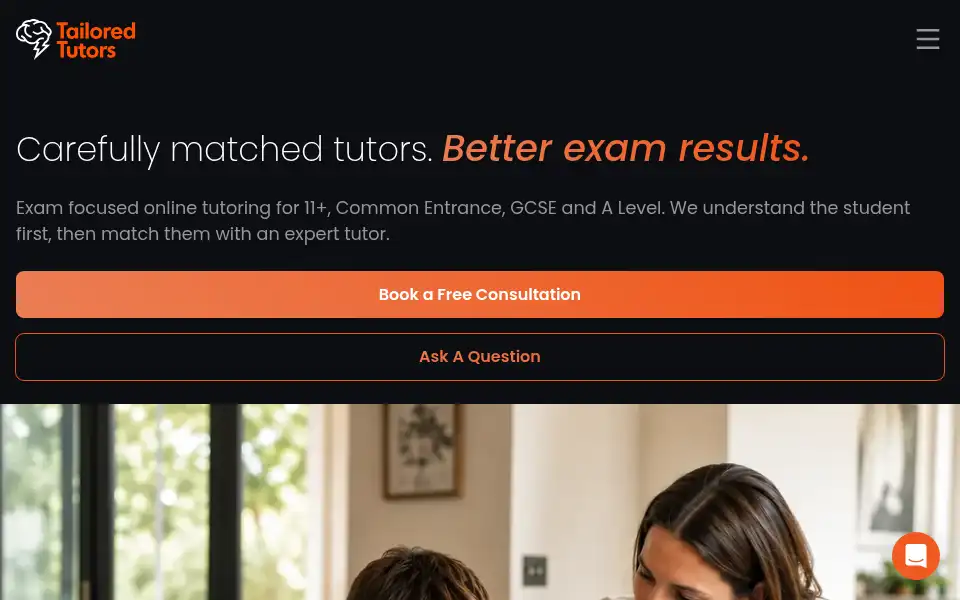 Screenshot of tailoredtutors.co.uk