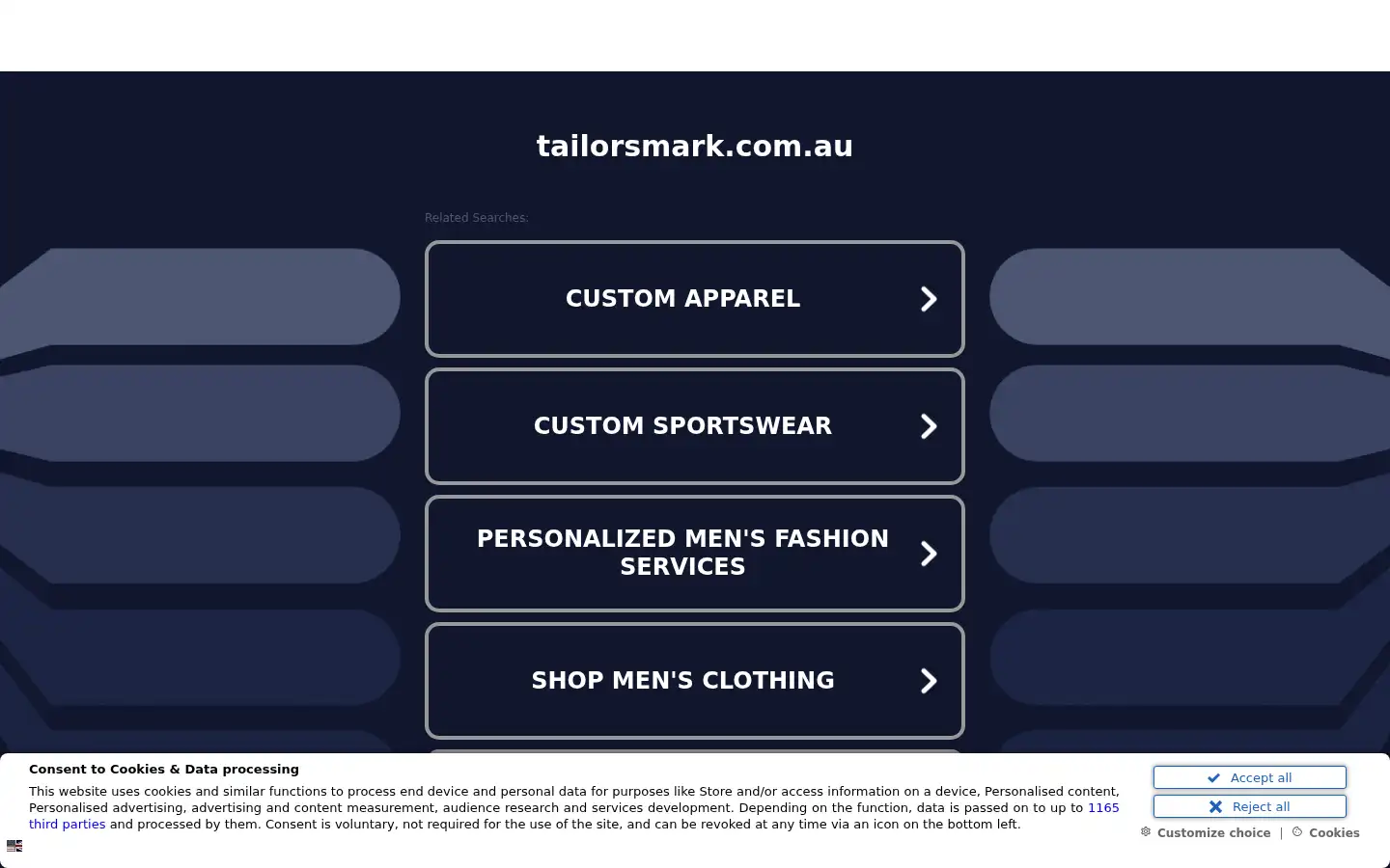 Screenshot of tailorsmark.com.au