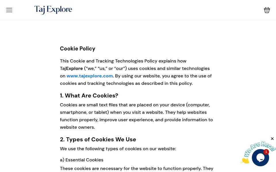 Screenshot of tajexplore.com