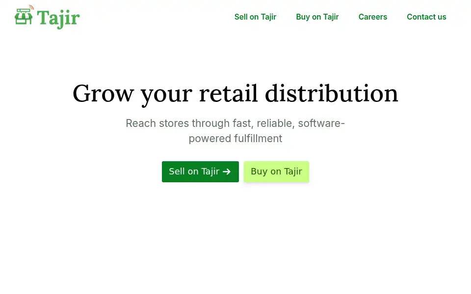 Screenshot of tajir.app