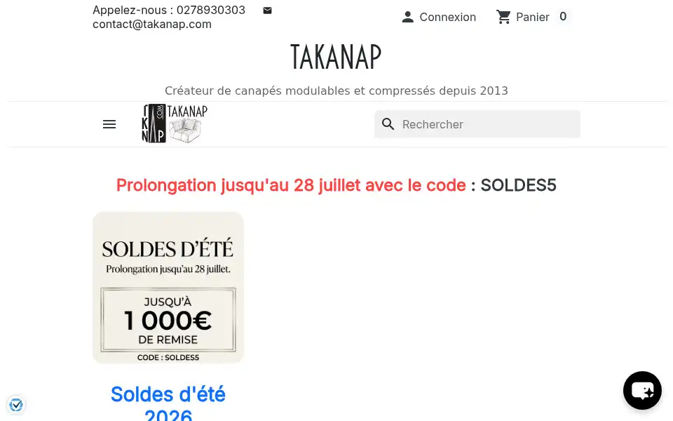 Screenshot of takanap.com