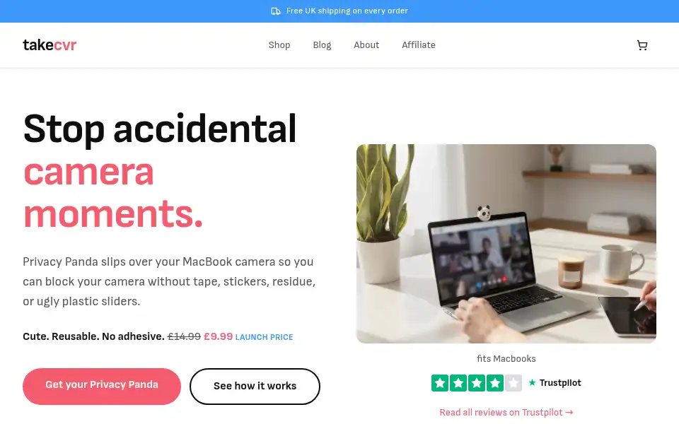 Screenshot of takecvr.com