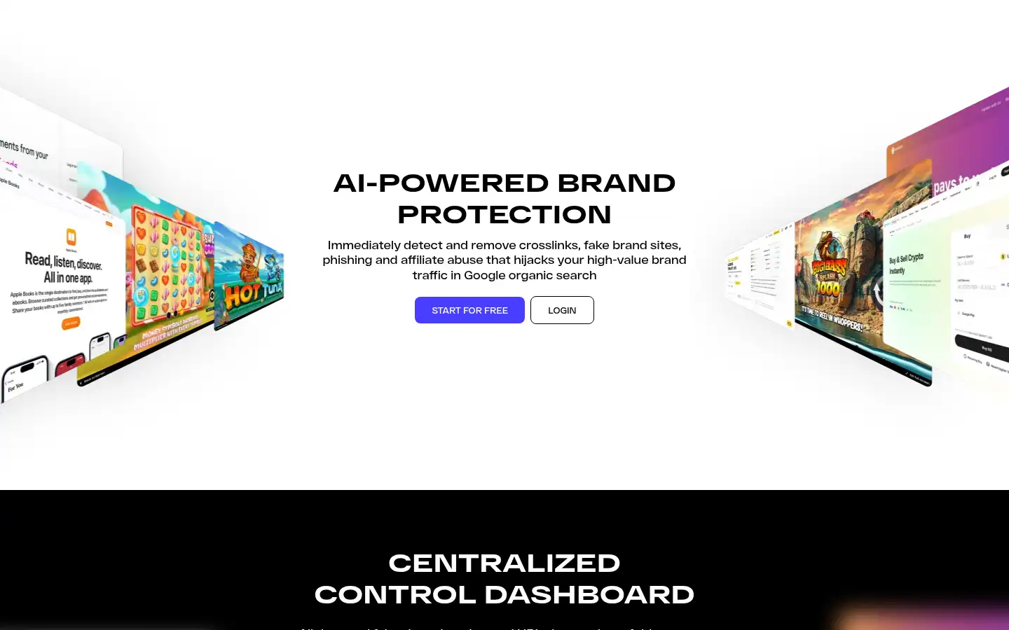 Screenshot of takedown.co