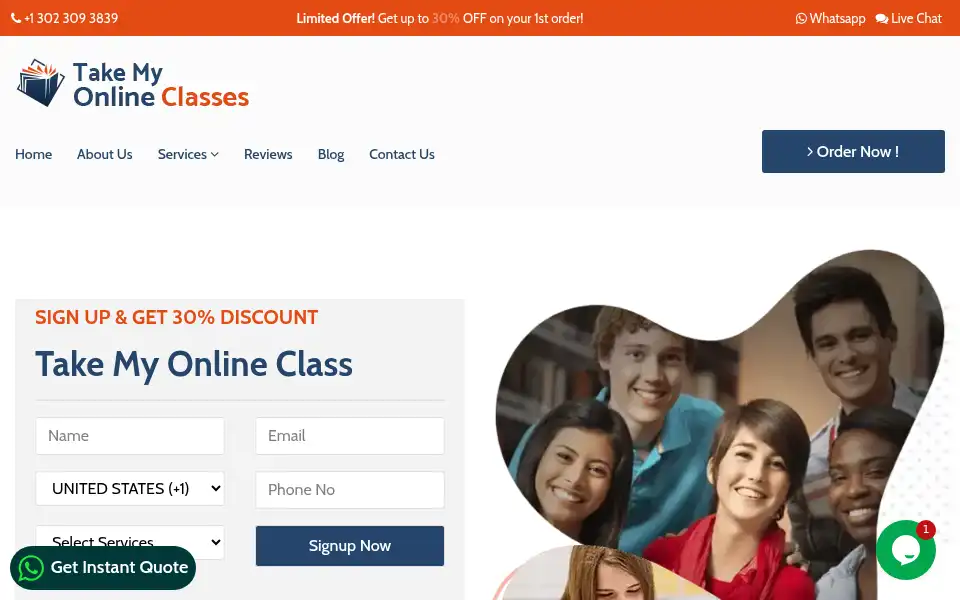 Screenshot of takemyonlineclasses.us.com