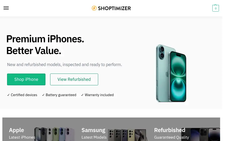 Screenshot of takerefurbished.com