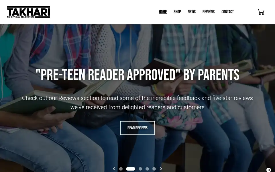 Screenshot of takharibooks.com